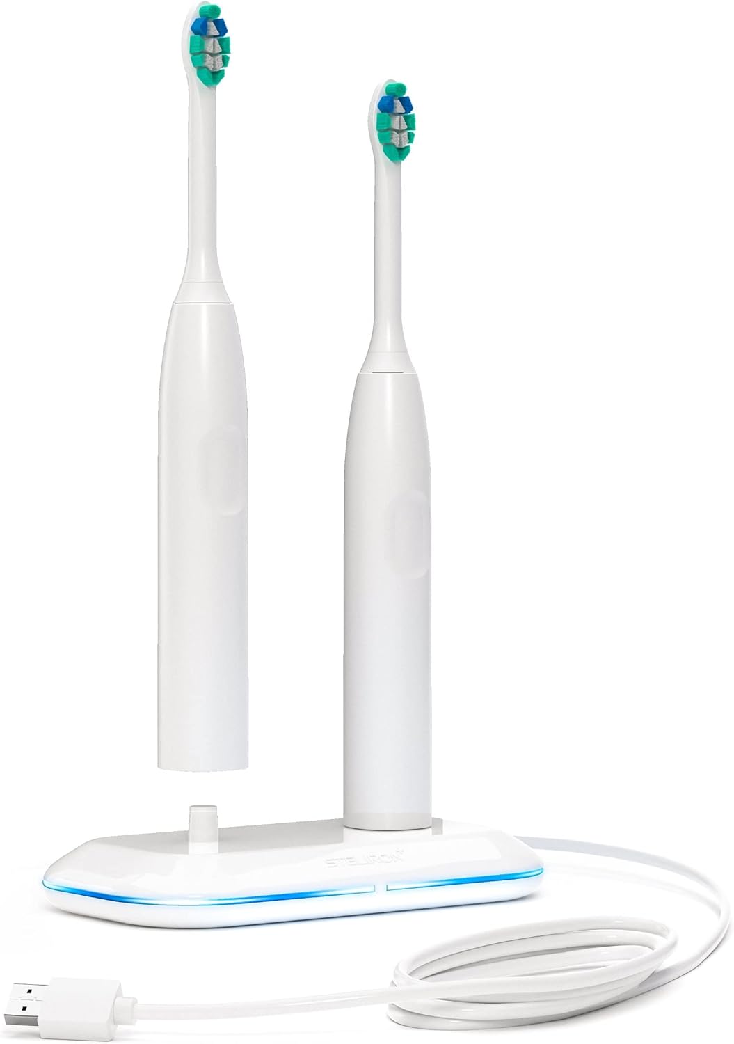 Galvanox Dual Toothbrush Charger for Philips Sonicare Electric Toothbrushes - Replacement for HX6100 Works with Protective Clean 4100, 6100, Kids Models & More (Waterproof Charging Base) 2-in-1