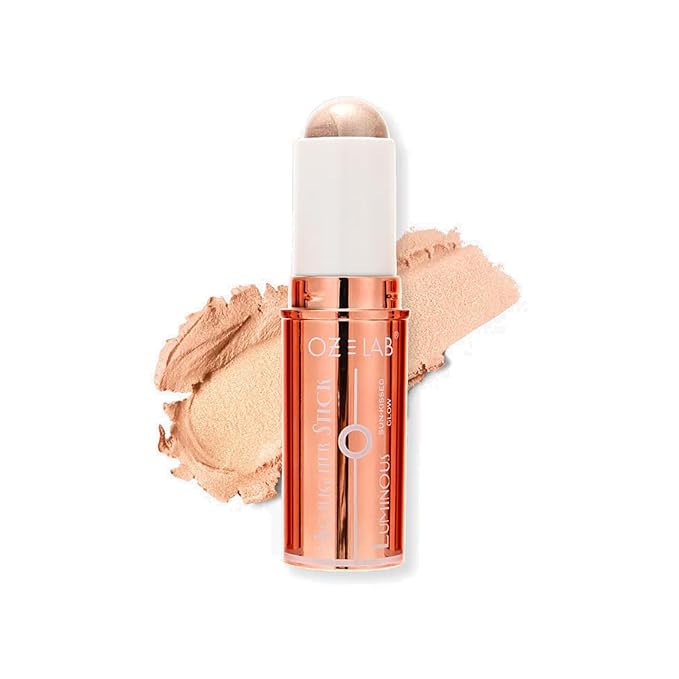 Rise and Shine Highlighter Stick Champagne Gold – Long-Lasting Creamy Glow, Buildable Shimmer, Easy Application, Vegan & Cruelty-Free, 8g/0.28fl.oz，pack of 1