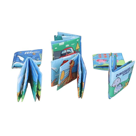 Fabric Books for, Various Learning Items, Educational Toys for Toddlers, Washable Bath Books for, Set of 6