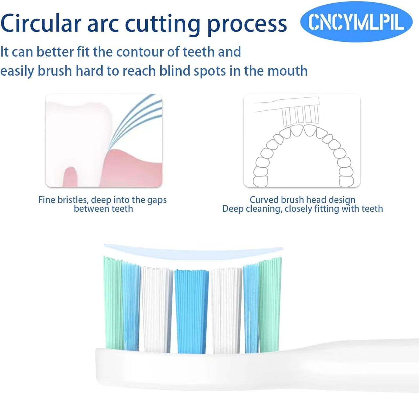 Replacement Toothbrush Heads for Philips Sonicare Replacement Heads, Electric Replacement Brush Head Compatible with Phillips Sonicare Electric Toothbrush, 8 Pack