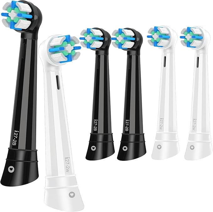 6PCS iO Replacement Heads Compatible with Oral B iO Electric Toothbrush,Compatible with Oral B iO Series 2/3/4/5/6/7/8/9/10,Premium Bristles for Deep Cleaning&Gentle Care