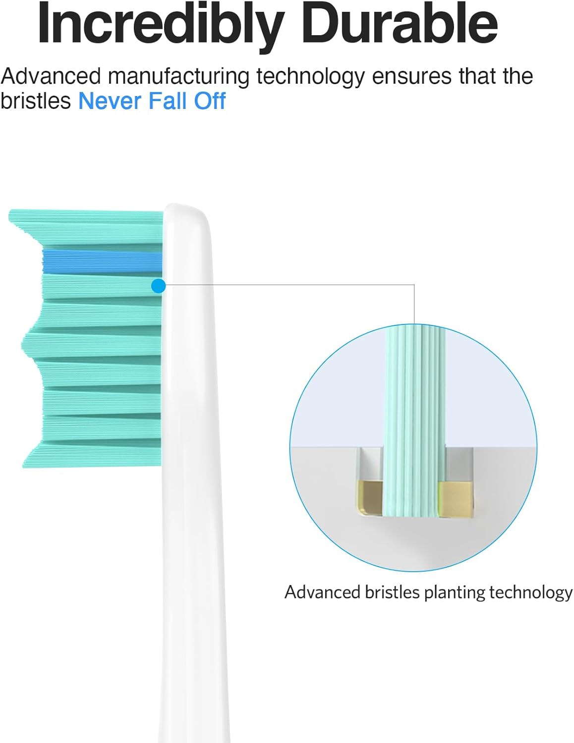 Replacement Toothbrush Heads for Philips Sonicare Replacement Heads E-Series, Essence, Xtreme, Electric Replacement Brush Head for Phillips Sonicare, for Philips Sonic Care Toothbrush,6 Pcs