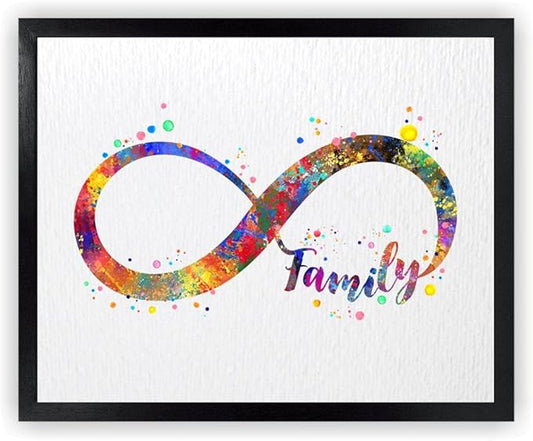Dignovel Studios 11X14 Unframed Infinity Symbol Sign Family Watercolor Art Print Poster Housewarming Inspirational Home Wall Hanging Decor DN922
