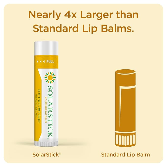 SolarStick® Lip Moisturizer — All-Natural Hydration with Avocado Butter, Beeswax, and Aloe