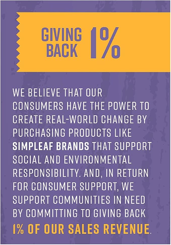 Simpleaf Flushable Wet Wipes Lavender| Eco-Friendly, Paraben & Alcohol Free | Hypoallergenic & Safe for Sensitive Skin | Soothing Aloe Formula | (6 x 25 Counts Convenient Pack) 150 Counts Total