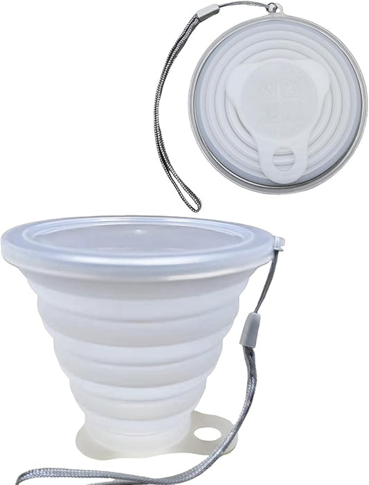 Silicone Collapsible Cups for Camping Travel,Small Portable Backpacking Camping Cup for Outdoor,Reusable Folding Travel Cup,270ml,Graduated(Transparent)