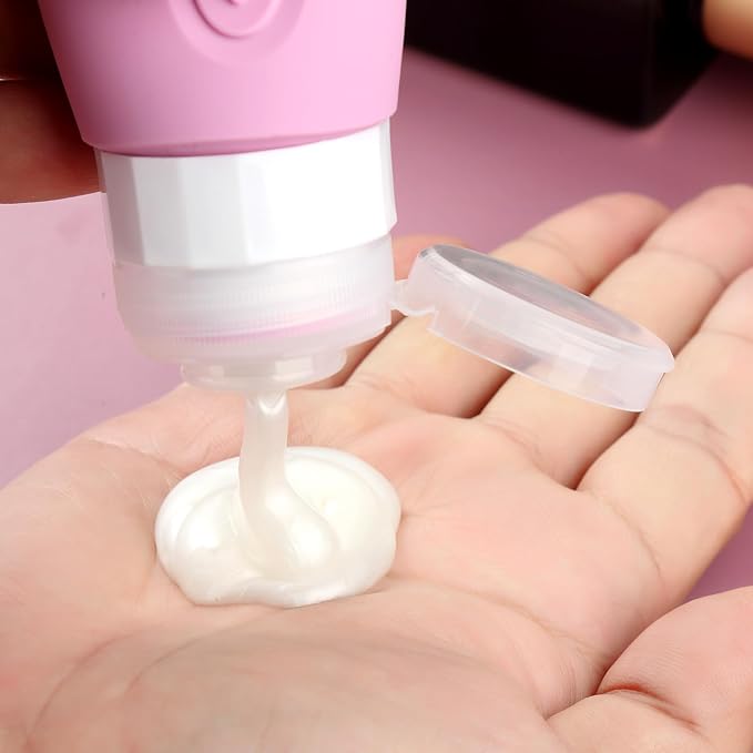 16 Pack Travel Bottles for Toiletries, Oversize 6oz Silicone Travel Containers, Leak Proof Refillable Liquid Shampoo And Conditioner Travel Essentials