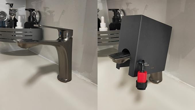 Faucet Cover Child Proof & Pet Proof - Sink Faucet Lock for Kitchen, Bathroom & Drinking Water Faucets | Secure Spigot Guard for Kids, Toddlers & Pets (Large)