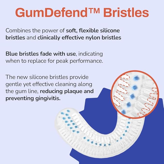 autobrush Kids Electric Toothbrush – Only ADA Accepted U-Shaped Toothbrush, Clinically Proven Up to 5.1X Better Cleaning, 30 Seconds, Full-Mouth 360 Coverage, LED Lights, Music, Ages 3-5, Hippo