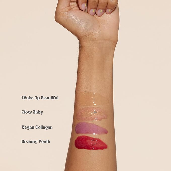 Pacifica Hydrating Lip Balm Gift Set – Flavored Lip Balm Glow Baby Tangerine, Wake Up Beautiful Lavender Lemon & Vegan Collagen Vanilla Trio, 3-Pack