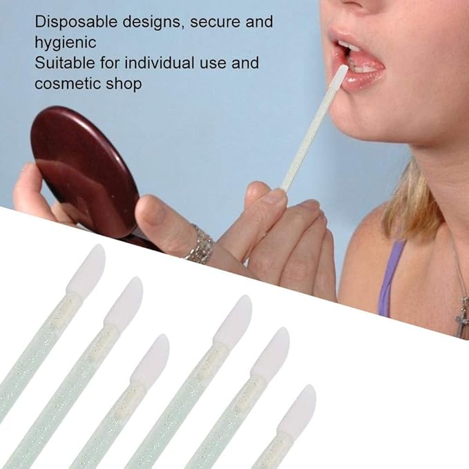 100pcs/Set Disposable Lip Brushes Make Up Brush Lipstick Lip Gloss Wands Applicator Tool Makeup Beauty Tool Kits Green