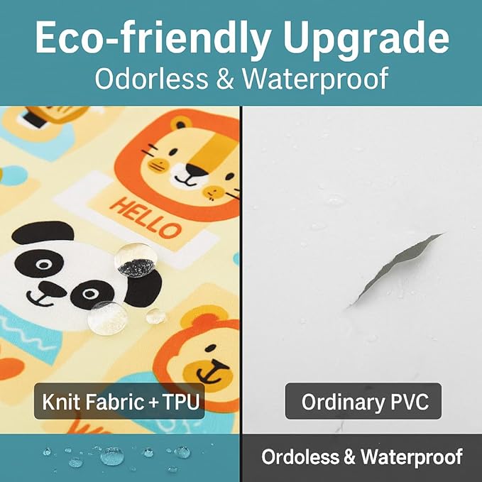 Waterproof Wet Dry Bag, Reusable Diaper Pouch with Zipper, Machine Washable Travel Organizer for Beach, Daycare, Kids, Dinosaur Pattern (Orange Lion)