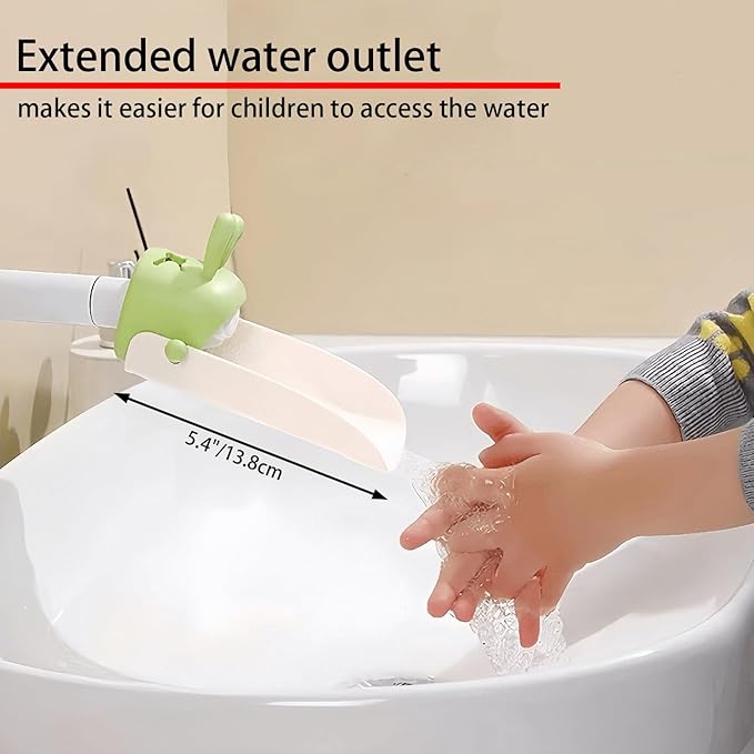 Rabbit Faucet Extender 4PCS, Sink Extender for Toddlers, Hand Washing, Suitable for Bathroom, Kitchen, Bathtub, Water Spout