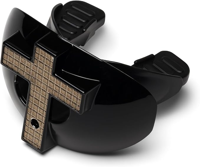 Battle Sports Cross Oxygen Football Mouthguard - Superior Airflow & Better Performance, Maximum Protection & Breathability Football Mouthpiece, Works with Braces - Cross