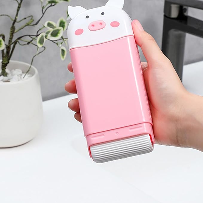 Piggy Shape Soap Dispenser Foam Maker for Bathroom Travel Portable Kids Friendly Household Cleaning Cute Design Soap Case for Bathroom