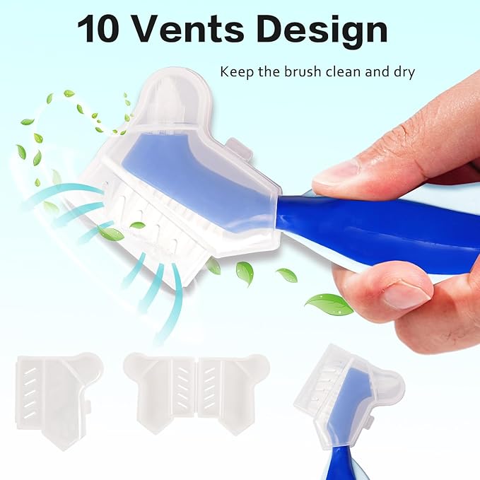 Leak Proof Denture Cups Bath, Dishwasher safe, Denture Case for Soaking Full & Partial Dentures, Retainers, with Hard Denture Cleaner Brush & Denture Brush Cover (Transparent Rouge)