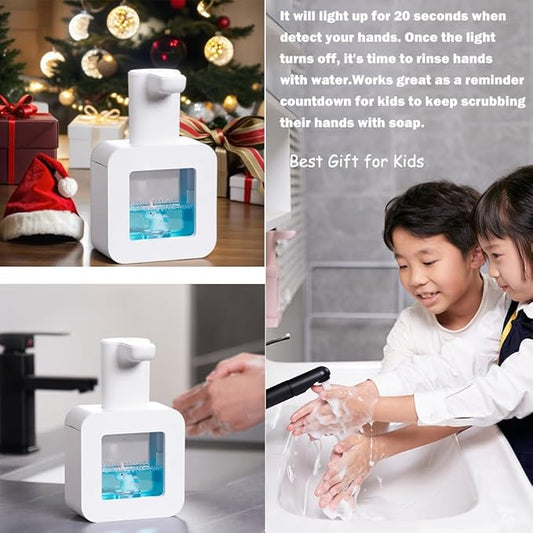 Automatic Foam Soap Dispenser - Cute Kids Touchless Unicorn Hand Soap Dispenser,Wall Mount Waterproof USB Rechargeable, 13.5oz/ 400ml for Bathroom Countertop, Kitchen, Office, Hotel, Preschool