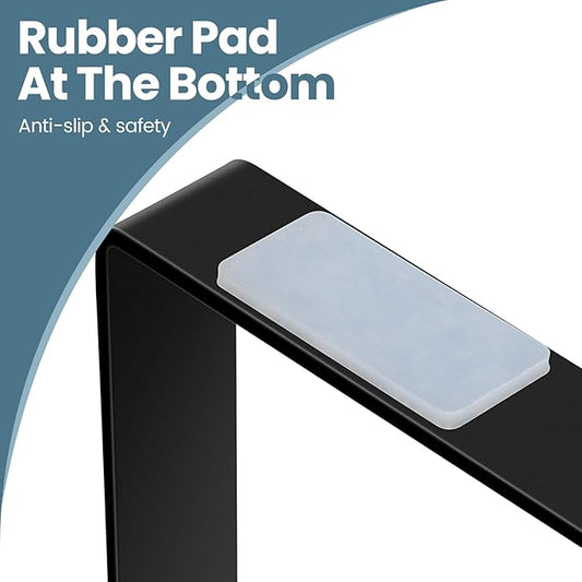 Bathroom Stool,Bamboo Toilet for Bathroom,Toilet Stools,Potty for Pooping,Poop Stool,Toilet Step Toddler,Portable Squatting Pan with Dual Anti Slip Design,Stain,Scratch,CrackProof(Black)