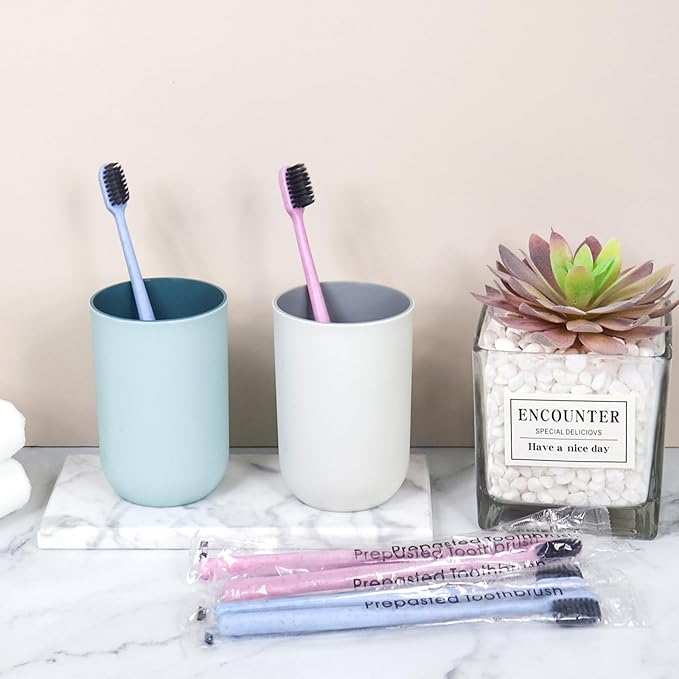 100Pcs Prepasted Disposable Toothbrushes Bulk Individually Wrapped Pre Pasted Soft Bristle Tooth Brush Set Travel Colorful Toothbrushes for Homeless Gift Hotel Camping Travel