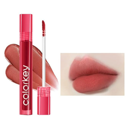 COLORKEY Airy Velvet Lip Tint, Matte Finishs, Longwear Rich Lip Colors, non-sticky, Creamy Soft Texture, Waterproof Lip Stain, Matte hydration, non-drying. Velvety finish (B605 Cinnamon Peach, 3g)