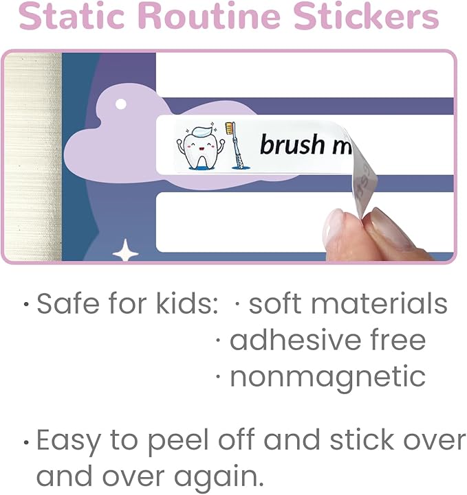 Magnetic Morning Bedtime Routine Chart for Kids,Toddler Daily Schedule Board, Unicorn Behavior Chart for Kids at Home,Toddlers Schedule Board