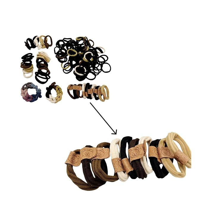 137 Pcs Hair Ties with Seamless High Elastic in Ponytail Holders Kit that don't Damage your Hair (6 Styles)
