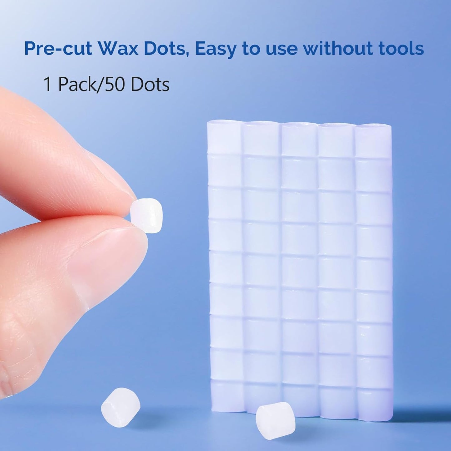 JMU Orthodontic Wax for Braces 1 Pack, Precut 50 Braces Wax Dots,Unscented