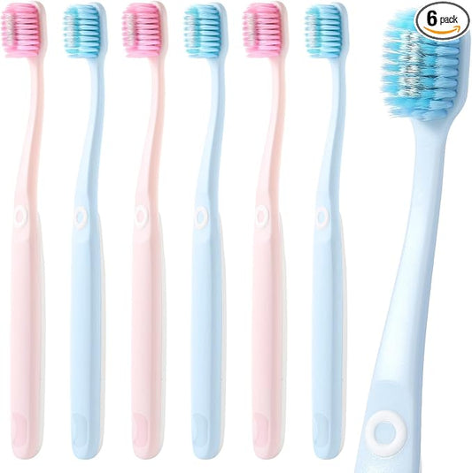 Night Cleanliness Triple-Layer Soft Bristle Toothbrush, 10000+ Flossing Bristles for Sensitive Gums& Food Debris Removal, Wide Slim Head Soft Toothbrushes for Adults, Pregnant, Elderly, Braces