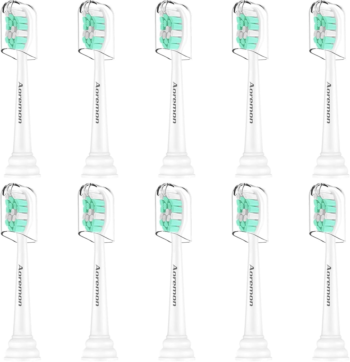 Aoremon Toothbrush Replacement Heads for Philips Sonicare Replacement Heads - Standard Toothbrush Head Compatible with Most Phillips Sonicare Click-on Electric Toothbrushes