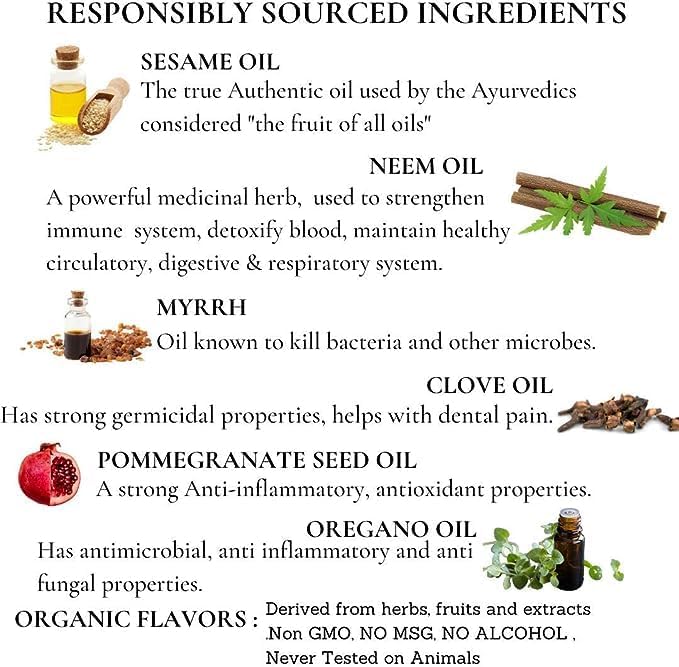 Organic Oil Pulling for Teeth and Gums | Natural Cinnamon Flavored Oral Rinse Mouthwash | Essential Oils for Bad Breath | Ayurvedic Oil Pulling for Whitening Teeth & Fresh Breath, Family Size-32 FL Oz