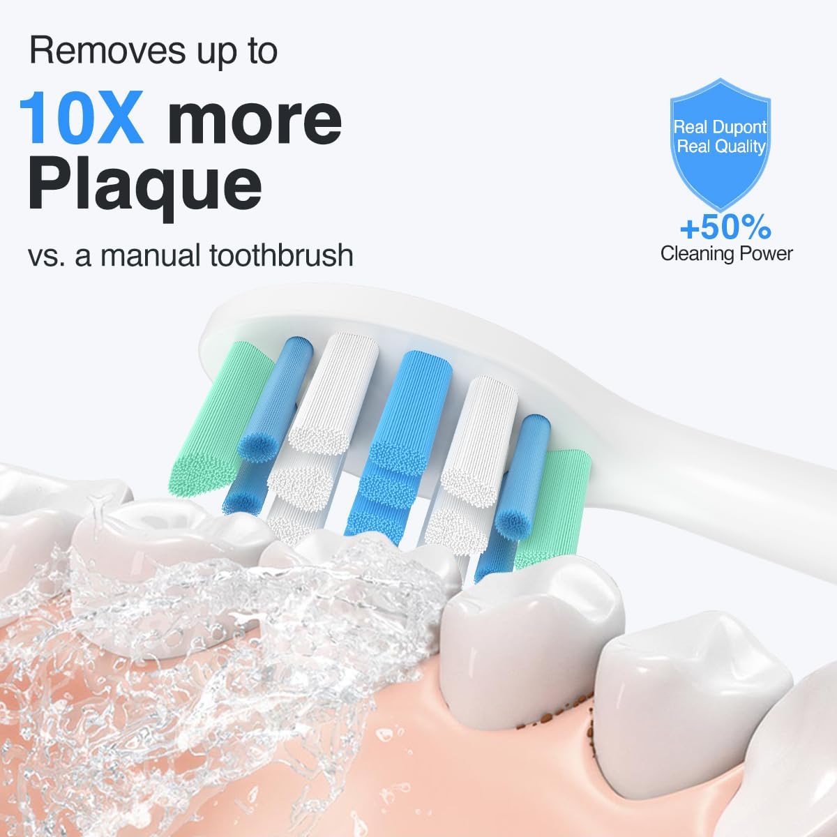 Electric Toothbrush Heads for Philips Sonicare Replacement Heads C2, Replacement Brush Head Compatible with Phillips Sonicare Electric Toothbrushes C2,C1,4100 for Philips Sonic Care Brush,10 Pcs