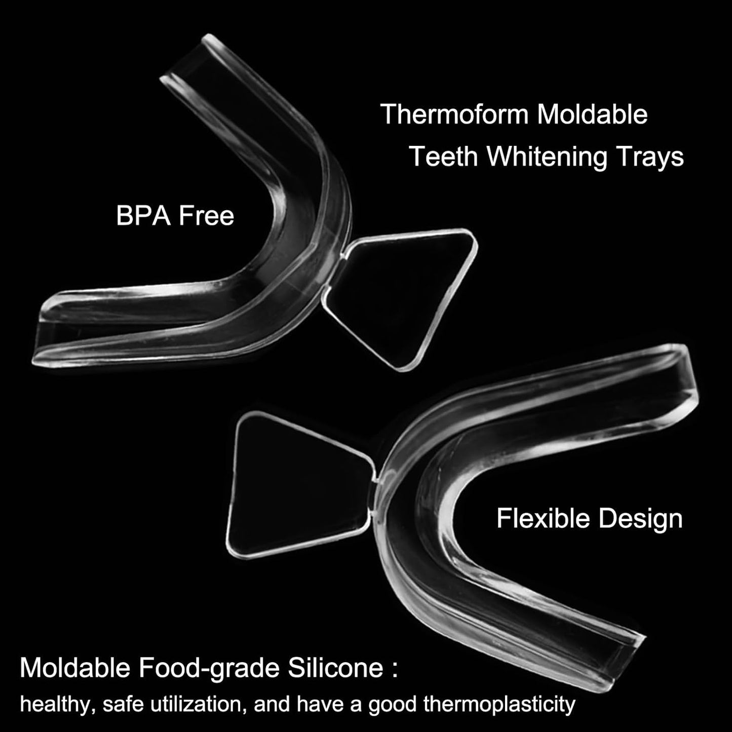 14pcs Dental Trays for Whitening Teeth, Thin Thermoform Moldable Mouth Tray for Teeth Whitening, Teeth Whitener Trays Kits Mouth Guard Care Oral Hygiene Tooth Tool