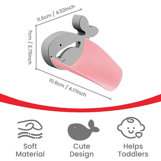 (2 Pack) Faucet Extender for Kitchen and Bathtub Sink, Universal Sink Handle Extenders, Fun Hand-Washing for Babies, Toddlers and Kids (Pink)