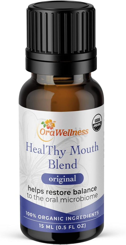 OraWellness Healthy Mouth Blend Organic Tooth Oil, Fluoride Free Made in The USA Toothpaste & Mouthwash Alternative Tooth, Natural Rinse for Healthy Teeth & Gums for Women, Men and Kids, Pack of 1