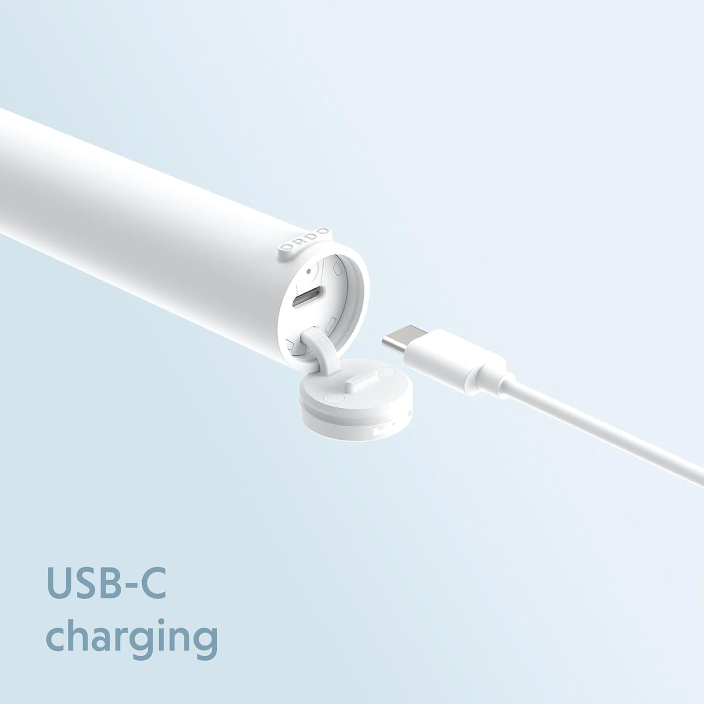 ORDO Lite Sonic Toothbrush, Electric Toothbrushes with 35,000 Pulses Per Min, Dual Modes, Over 5 Weeks Battery, Smart Timer, Waterproof, USB C, Snow