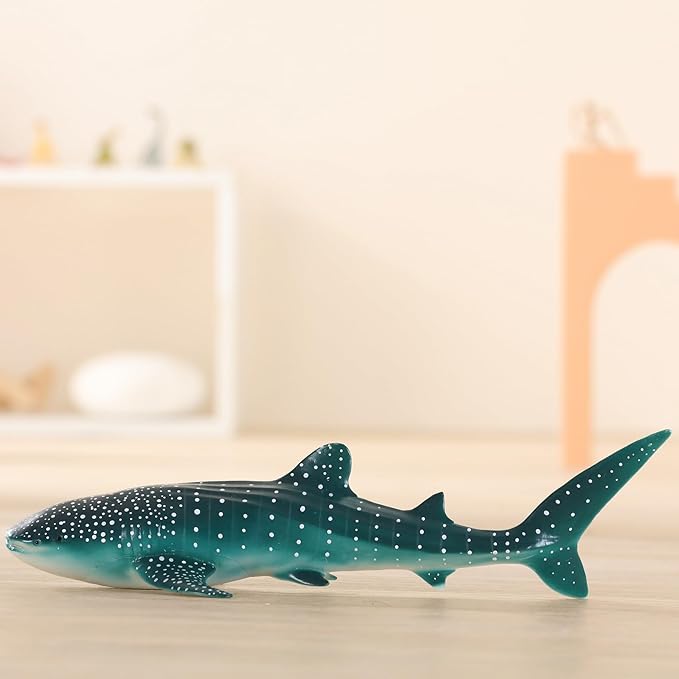Gemini&Genius Sea Animal Whale Shark Action Figure Wild Model Toy Soft Rubber Realistic Ocean Educational and Role Play Toys for Kids