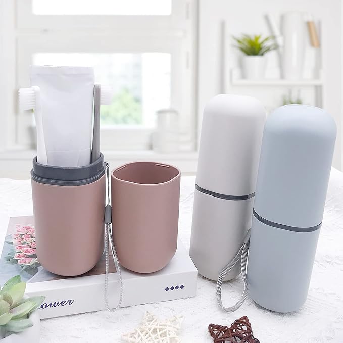 Travel Toothbrush Case, Toothbrush Holder Travel Case Portable Toothbrush Travel Container for Bathroom Travel School Business Camping Toothbrush Case for Traveling