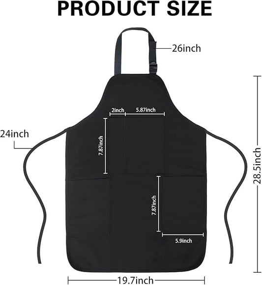 FreeNFond Kids Apron Adjustable Child Apron with 4 Pockets for Baking Painting