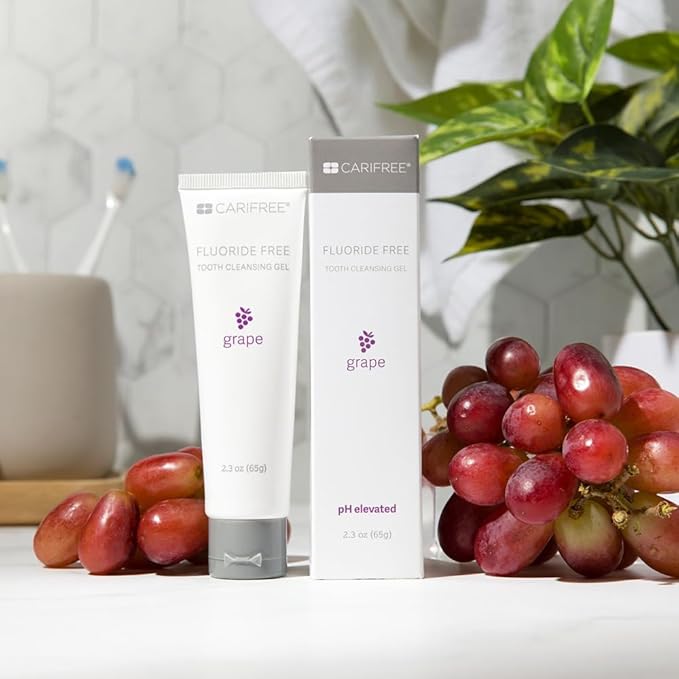 CariFree Fluoride Free Gel, Sweet Grape Flavor, Nano Hydroxyapatite Toothpaste, Neutralizes pH, Freshens Breath & Moistens Mouth, Dentist Recommended for Oral Care (2.3 Ounce (Pack of 2), Sweet Grape)