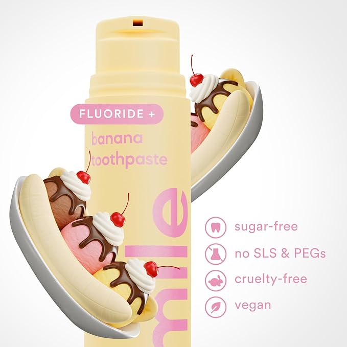 Hismile Banana Flavoured Toothpaste | Flavored Toothpaste Range | Fluoride Formula | Banana Flavour