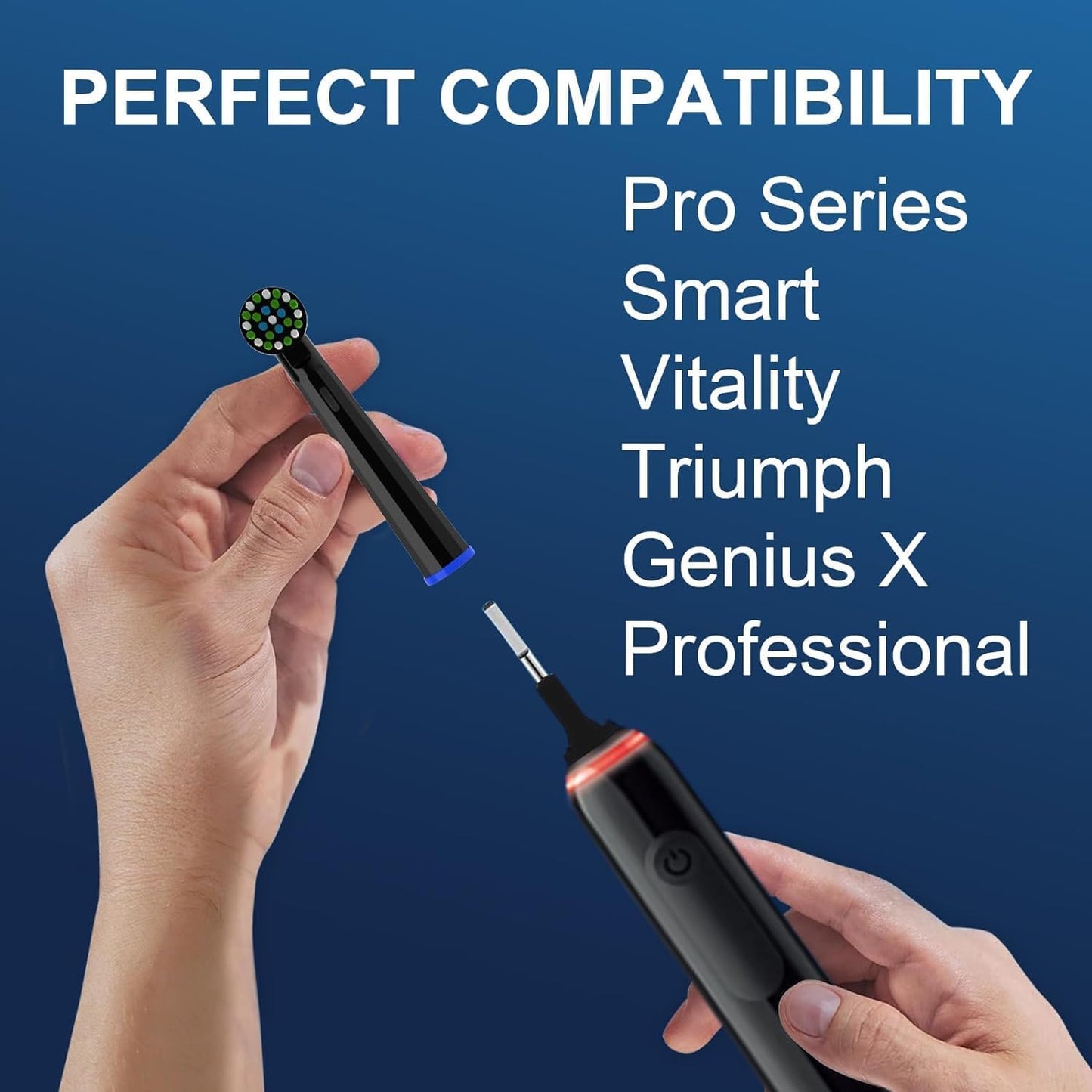 Replacement Toothbrush Heads Compatible with Oral b Braun Smart 1500/7500,Pro 1000/1500,Genius x/6000/Cross/Floss/Sensitive,16PCS Electric Brush Heads Refill for Braun Oral B,