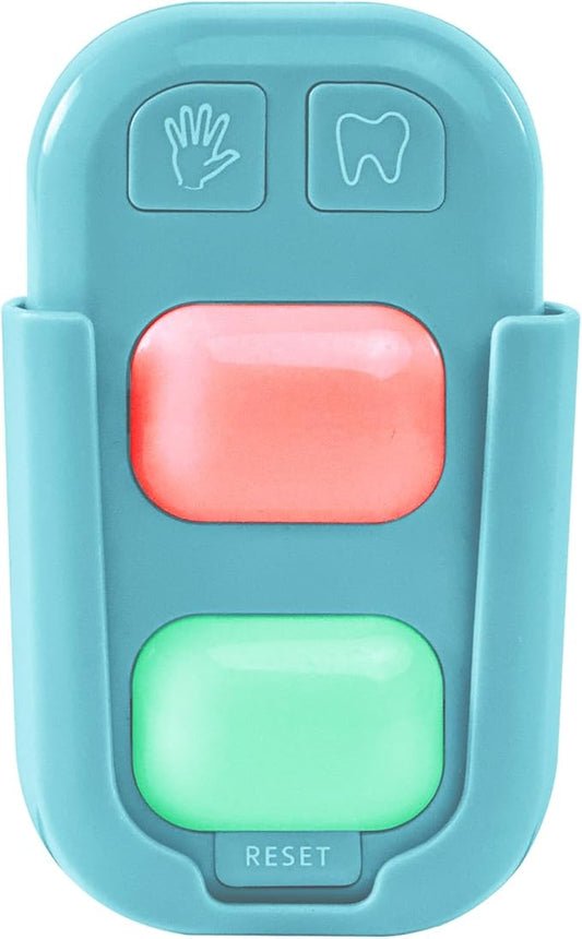 Kids 2 Minutes Teeth Brush and 20 Seconds Hand Washing Timer - Color Indicator Light Stick on Bathroom for Children Training Coach (Green)