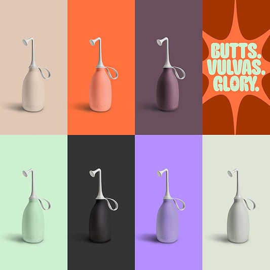 Butt & Intimate Shower 3.0 – Portable Travel Bidet, Replaces Wipes, Saves Toilet Paper, BPA-Free, Handheld, Travel Bag, Grey