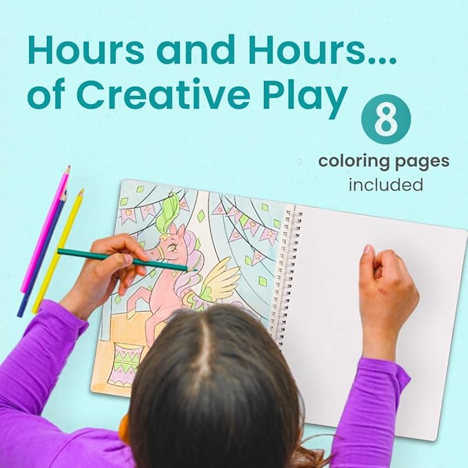 Cupkin Circus Show Activity Set for Kids, Side by Side Sticker Collection, Toddler Travel Essentials, 300+ Circus-Themed Stickers + 8 Play Scenes and Coloring Pages, Small Activity Pack