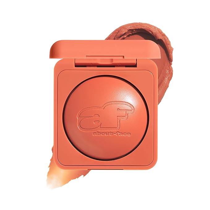 about-face Cheek Freak Blush Balm – Buildable Cream Blush with Hyaluronic Acid & Meadowfoam Seed Oil – Vegan, Cruelty-Free, Clean Beauty – 0.35 oz (Raunchy – Nude Peach)