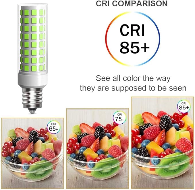 3 Pack E12 LED Candelabra C7 Chandelier C37 Fan Light Bulbs Kx-2000 Bulbrite Replacement, 7W Equivalent to 70W Incandescent, 700LM AC120V (Daylight White 6000K)