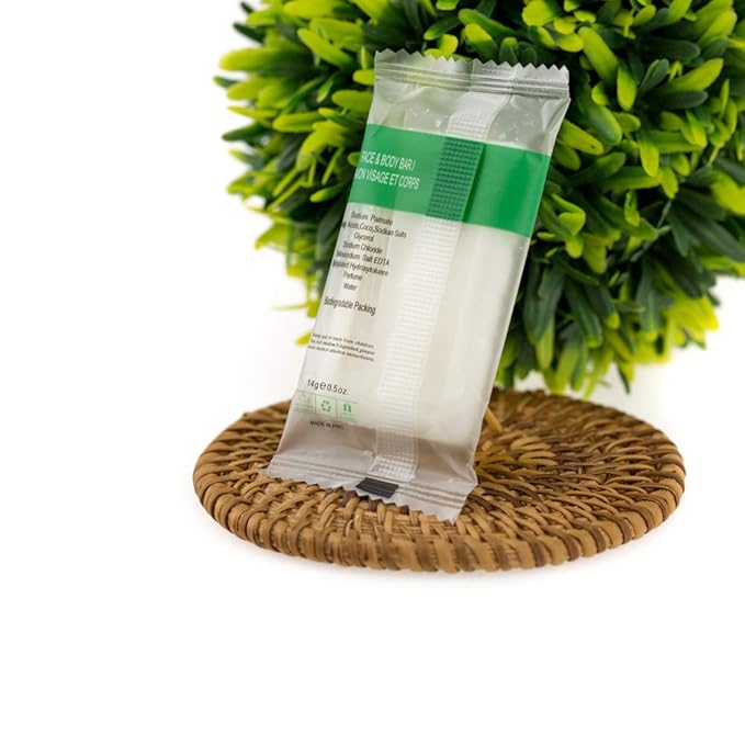 ECO amenities Soap Bar Travel Pack - 1 oz, 100 Count - Hotel Soap Bulk Individually Wrapped - Green Tea Scent & Cruelty-Free