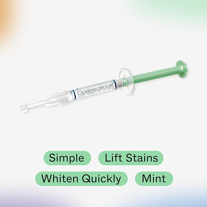 Opalescence 15% Gel Syringes Teeth Whitening Refill Kit - Low Sensivity (4 Syringes) - Cool Mint - Carbamide Peroxide - Made in The USA by Ultradent Tooth Whitening 5195-2