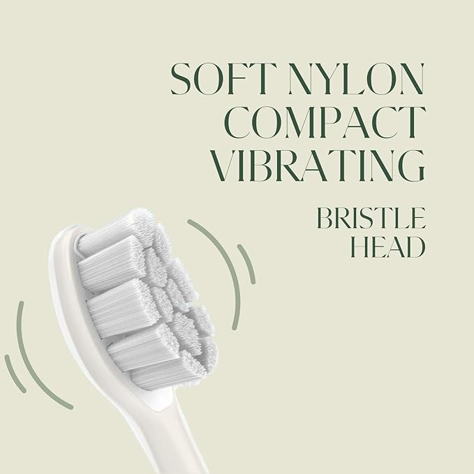 Plus Ultra Eco Friendly Toothbrush Replacement Heads 3 Pack | Designed for Sonic Powered Electric Toothbrushes | Made with Recycled Plastic | Soft Toothbrush for Sensitive Teeth