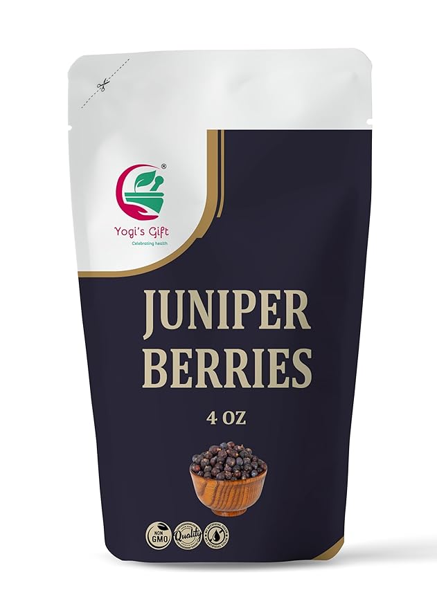 Juniper Berries 4 oz – juniper berries whole for Cooking, Spice Blends, Pickling & Herbal Uses – Bold, Aromatic Flavor – 100% Natural & Pure – By Yogi’s Gift®